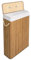 KNIGHT Bamboo Laundry Basket with Lid, 56L SLIM Laundry Hamper with Handles & Removeable Washable Lining, Easy Assemble Storage Bin 47x20x60 cm (Natural)