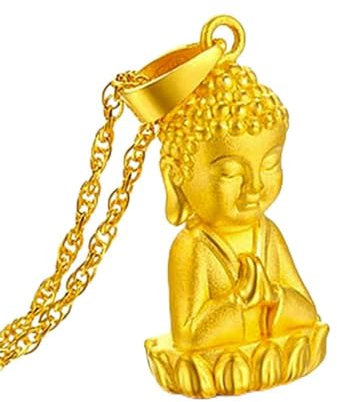 Tyuffghet Silberkette Damen Schmuck Yoga Rulai HALSKETTE Feng Shui BUDDHA Gold Charm Halsketten Anhänger Schlichte Halskette Mit Anhänger (Gold-D, One Size)