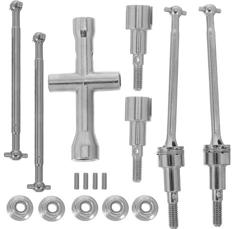 BUGUUYO Arbre de Transmission Métallique pour Voitures Rc Remplacement et Arrière Compatible avec Modèles Renforce la Stabilité sur Terrains Difficiles