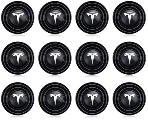 XVBFSC 12 pcs Car Door Edge Protectors for Tesla Model Y 2021-2024, Anti Scratch Door Guards Shock Absorber for Car Doors Fit Auto Door Protection,Black