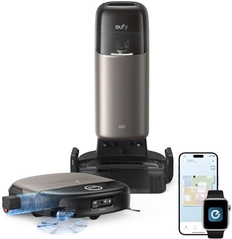 eufy Robot Vacuum and Mop Omni S2 2026 New,30,000 Pa Suction,Local Repair | HydroJet 2.0 Self‑Cleaning Roller Mop, 68-Days Self Emptying, CleanMind AI Navigation, All‑in‑One Station,99.99% Germ Removal