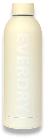 EVERDRY Silky-Touch Bottiglia in acciaio inox isotermico | Borraccia per palestra, ufficio, campeggio, Hiking (Creamy White, 500 ml)