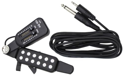 Levemolo Tonabnehmer für Akustikgitarre Schallloch Pickup mit Lautstärkeregler Klarer Klang Einfache Installation Zubehör für Folk und Konzertgitarren