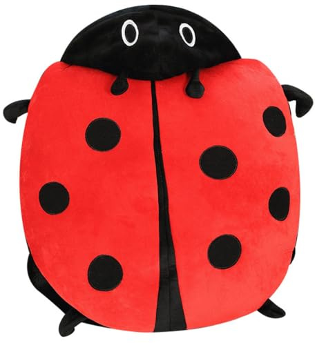 SMELEYOU Marienkäfer-Kissen, tragbares Haustierkostüm, 99 cm, riesiger Marienkäfer-Plüsch mit weichen Muscheln, Geschenkidee für Kinder und Erwachsene