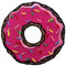 Aufnäher, bestickt, Design: Rosa Erdbeere Krapfen, zum Aufbügeln oder Aufnähen