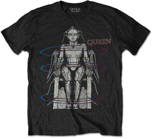 Rockoff Trade Men's Queen European Tour 1984 T-Shirt, Black, X-Large