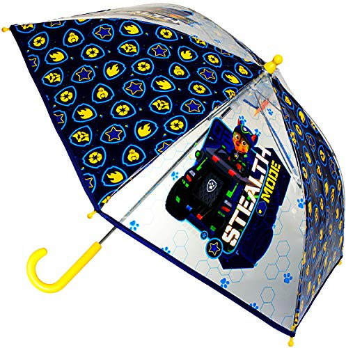 alles-meine.de GmbH Regenschirm/Kinderschirm - Paw Patrol - Hunde - durchsichtig & transparent - Ø 77 cm - durchscheinend - klar - Kinder Stockschirm - für Mädchen Jungen /..