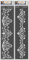 CrafTreat Border Stencils for Painting on Wood, Canvas, Paper, Fabric, Floor, Wall and Tile - Border1 and Border2-2 Pieces - 3 x 12 Inches Each - Reusable DIY Art and Craft Stencils - Lace Stencils