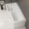 Qubix 1500 x 850mm Left Hand L-Shaped Shower Bath Bathtub Compact Bathroom Solution