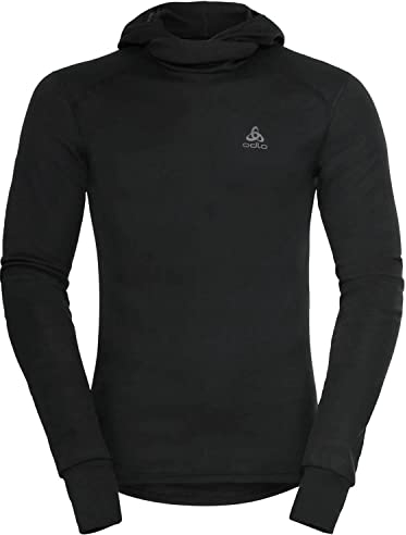 Odlo Herren Funktionsunterwäsche Langarm Shirt mit Facemask ACTIVE WARM ECO, black, XL