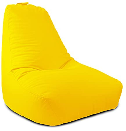 rucomfy Beanbags Large Indoor/Outdoor Bean Bag Chair, Home & Garden Recliner Seat, Durable & Water Resistant 97 x 82 x 80cm (Yellow)