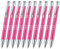 Libetui 10 Stück hochwertige Metallkugelschreiber Rosa Kugelschreiber Metall blauschreibend auswechselbare Großraummine Kulischreiber Druckkugelschreiber Pink