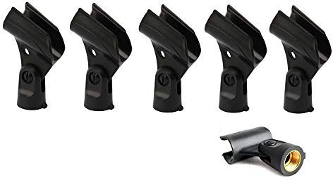 Bolymic 5 Pack SM58 Holder A25D Microphone Clip Replacement For shure SM58, SM57 Beta58 Wired Microphone