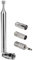 Dab FM Radio Aerial 75 Ohm, Ancable Indoor Dab Antenna Telescopic Aerial with F Type Male Plug Connector with Adapter for Indoor Bluetooth Home Stereo Receiver