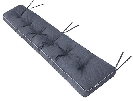 Bankkissen Bankauflage Auflage Kissen Polster Bankpolster Outdoor - Bankauflage Auflage für Bänke in Haus und Garten Sitzkissen -180x40 cm Navybau
