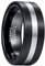 GALANI Ring Herren Damen Herrenring Schwarz Silber Wolframcarbid Ringe 8mm für Hochzeit Verlobung Jubiläum Versprechen Vorschlag Gebürstete Oberfläche Größe 54.4(17.3)