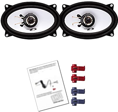 Alpine SXE-4625S Ovale Auto Lautsprecher Boxen 10 x 15 cm 300 Watt 4x6 2 Wege Koax passend für VW Polo (6N)