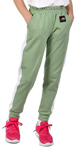 KMISSO Kinder Mädchen Stoff Freizeit Hose Sporthose 30358 Grün 122