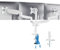 WALI Triple Monitor Mount, 3 Monitor Stand Desk Mount with Premium Gas Spring Arm for Screens up to 27 inch, VESA 75x75 or 100x100 mm (GSDM003W-U), White