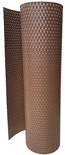 workingHOUSE Brise-Vue de Balcon en Polyrotin Rouleau de Brise Hauteur 80 cm - Vue pour Terrasse, Balustrade et Balcon - Brise-Vue d'Extérieur Résistant aux Intempéries - Marron Clair