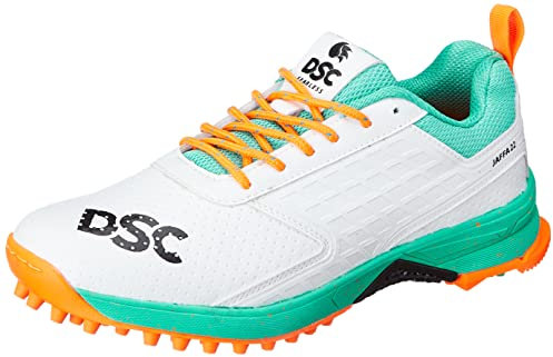 DSC Men's & Boys Cricket Shoes, Sea Green/Fluro Orange, 12 UK/ 13 US/ 46 EU