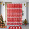 LinTimes Tenda da doccia natalizia, colore rosso per tenda da doccia natalizia, tenda da doccia standard in pino bianco per decorazioni da bagno, 35 x 72 rosso