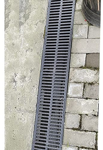 IBOWZ Griglia Scolo Acqua Piovana Griglie in plastica di Copertura per fognature,filtri di Scarico lineari per canali di Trincea,Piastra di Ricambio in plastica Rettangolare in Resina previene i b