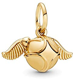 Lkwidi Charme Golden Snitch Dangle Charms-Anhänger 925 Sterling Silber Charm Bead Pendant für Europäische Armbänder und Halsketten