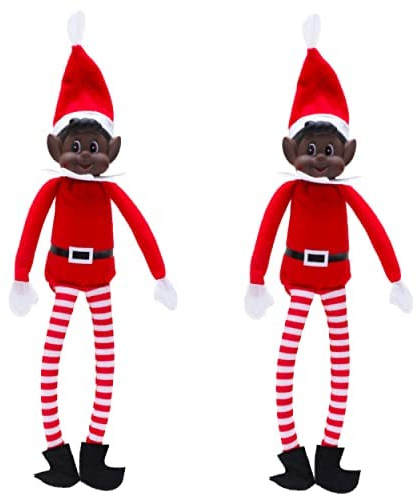 Elves Behavin' Badly, 2er-Pack, 30,5 cm, Bunte Elfe mit Vinyl-Gesicht und weichem Körper – freche Weihnachtselfe