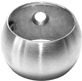 PRIOstahl Kugelring Handlaufhalter Rundrohr Stütze Halter Rohrhalter Ring Handlaufstütze - 1 x Ring Ø 42,4mm für Handläufe Treppengeländer Geländerbau Balkon Terasse aus Edelstahl V2A
