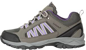 Mountain Warehouse Path Waterproof Womens Walking Shoes - Breathable Ladies Shoe, Mesh Lining, High Traction Sole Hiking Shoes - for Spring Summer, Trekking, Camping Dark Grey Adult Shoe Size 7