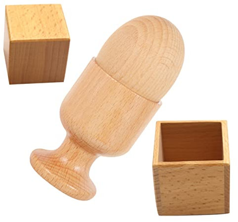 2 Set Giocattoli Per La Coordinazione Occhio-Mano in Legno Con Tazza E Scatola, Giocattoli Educativi Per Bambini, E Portauovo Montessori