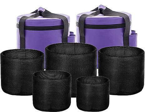 TRAYAYA Two Carry Case Bags for 6-12 inch Crystal Singing Bowl Set