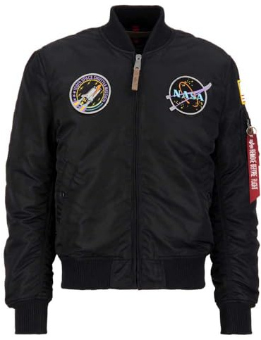 Alpha Industries MA-1 VF NASA Bomber Jacket for Men Black/Lilac