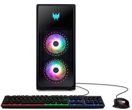 acer Predator Orion 5000 PO5-655-UR12 Gaming PC | Intel Core i7-14700F 20-Core CPU | NVIDIA GeForce RTX 4070 Ti | 16GB DDR5 | 1TB PCIe Gen4 SSD | Intel Wi-Fi 6E AX211 |