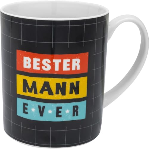 GRUSS & CO XL-Tasse Motiv Bester Mann ever | lustige Tasse, Porzellan, Tasse groß 60 cl | Männergeschenk, Partygeschenk | 48968