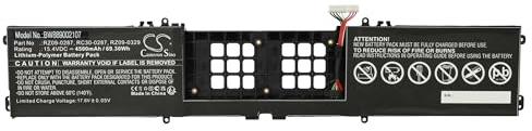 vhbw Akku kompatibel mit Razer Blade 17 4K Touch 120HZ GEFORCE RTX 3080 Notebook (4500 mAh, 15,4 V, Li-Polymer)