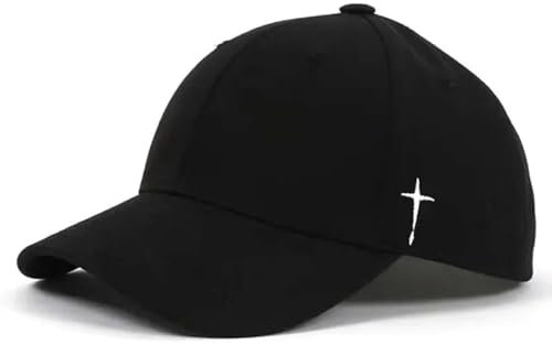 Herren Kappe Hut Unisex Einfaches Kreuz Wasser Tropfen Stickerei Baseball Kappen Frühling Herbst Outdoor Verstellbarer Freizeit Hut Sonnenschutz Hut Verstellbar Schwarz