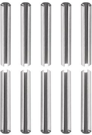 DTGN 2.5x20mm(DxL) Pasadores de Resorte Ranurados - 20 Piezas - para Hogar Máquina Sujetador - Ranurado Resorte Pasador de 304 Inoxidable Acero Pasador Tensión Divididos - Plateado
