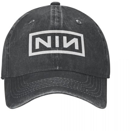 Unisex Baseball Gewaschene Baumwoll hüte Männer Frauen Outdoor Sport Nine Inch Nails Denim Baseball Cap Rock Band Uni Casual Trucker Hut Sommer Classic Sport Casual Snapback Cap Laufkappe mit