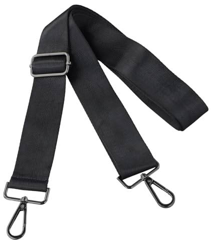 Shengxi Tragegurt Tasche Schwarz Verstellbar Taschengurte Breiter Gurt Zum Wechseln Taschenband Schulterriemen für Crossbody Bag Umhängetasche Ersatzgurt Taschengurt DIY Zubehör für Handtaschen