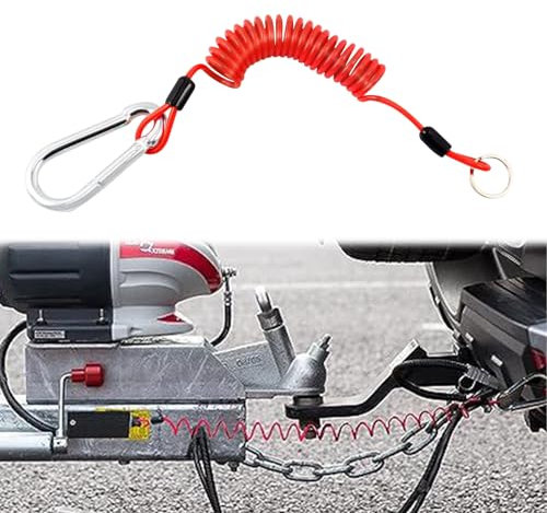 WINUERK Cavo del Freno del Rimorchio, Cavo Freno Rimorchio a Strappo Cavo Freno Rimorchio, Cordino di Sicurezza Dell'interruttore di Stacco del Rmorchio Adatto a Tutte Le Automobili
