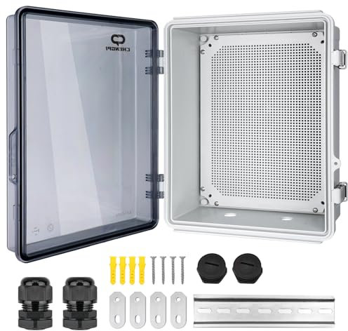 CHENGPI Wasserdichter Verteilerkasten für den Außenbereich,IP66 Abzweigkasten ABS Elektrisches Anschlusskästen,DIY Kunststoff Fall Verdrahtungs Schalter Box 300×400×170MM