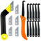 Pro Grout Removal Repair Tool Set - Long-handled Scraper, Angled Hand Saw, Grout Press Ball, Tapered Scraper and Rake for Tile Floor Cleaning and Repair (17pcs Regular Set)