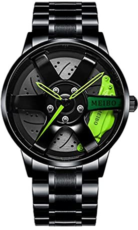 shenruifa Herren-Sportuhr mit 3D-Hohlrad-Design, wasserdichte Edelstahluhr für Auto-Raduhren (1)