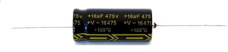 Audio-Kondensator, 16uF, 475 V, 105 °C, Goldkappe, axial, für Bassverstärker, HiFi-Gitarre