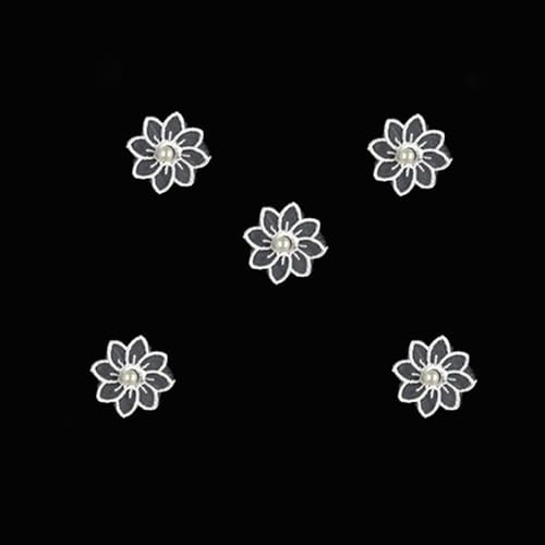 Anevous 12 Stück Weiß Spitze Patches Schmetterling Blumen, Stickerei Applikation Schmetterlings Aufnäher zum Aufnähen Flicken Reparatur Lace Applique für Dekorieren DIY Basteln, Kleidung,Weiß A