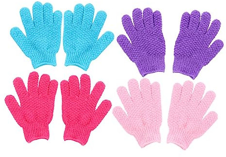 Mikinona 8stücke Peeling-handschuhe Für Dusche Und Badezimmerschrubber Badeschrubber Zum Entfernen Abgestorbener Hautzellen Und Unreinheiten Hals Und Fußpeeling-handschuhe