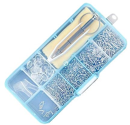 Healvian Spectacle Repair Kit 500 Screws of 100 Specs Glasses Spring Nose Pad Simple Design Glasses Repair Tool Eyewear Maintenance