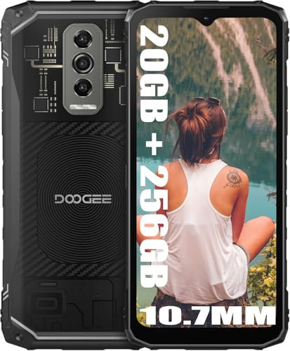 DOOGEE Blade 10 Ultra 4G Rugged Smartphone, 20GB + 256GB, 6.56, 50MP AI Fotocamera + 8MP, 5150mAh Batteria, Android 14 Cellulare Impermeabile, Octa Core, IP68/GPS/NFC/Face ID